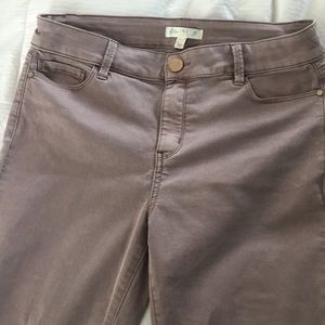 purplish skinny jeans